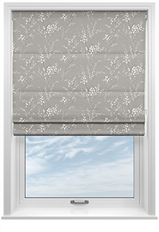 Laura Ashley Pussy Willow, Steel - Twist&Fit Roman Blind